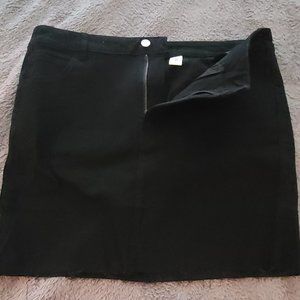 Black jeans skirt